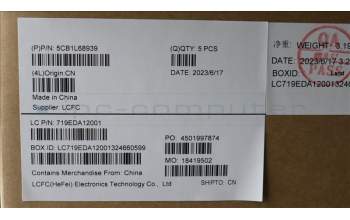 Lenovo 5CB1L68939 COVER Upper Case ASM_FRA L21J8 FPSG BL
