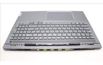 Lenovo 5CB1L68944 C-Abdeckung mit Tastatur, Hebräisch, sturmgrau, Hintergrundbeleuchtung, Fingerabdruckleser