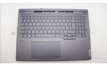 Lenovo 5CB1L68946 C-Abdeckung mit Tastatur, Ungarisch, sturmgrau, Hintergrundbeleuchtung, Fingerabdruckleser