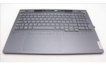 Lenovo 5CB1L68948 C-Abdeckung mit Tastatur, Italienisch, Sturmgrau, Hintergrundbeleuchtung, Fingerabdruck