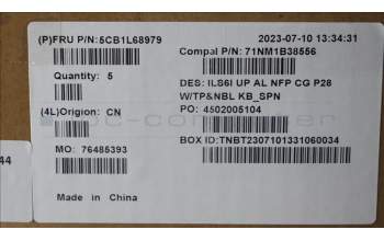 Lenovo 5CB1L68979 COVER UpCase_SPA C82XF NFP CG NBL ALDF