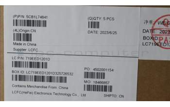 Lenovo 5CB1L74841 COVER Upper Case ASM_GRE L83A2 FP I/G