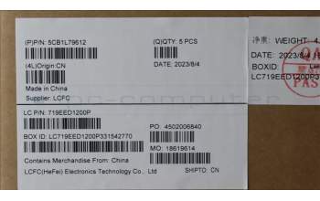 Lenovo 5CB1L79612 C-Abdeckung mit Tastatur, Schweiz, Eisengrau, Fingerabdruck