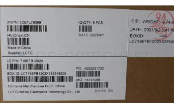 Lenovo 5CB1L79689 C-Abdeckung mit Tastatur, Französisch, Arktisgrau