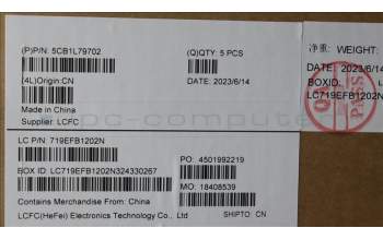 Lenovo 5CB1L79702 C-Abdeckung mit Tastatur, Skandinavien, Arktisgrau