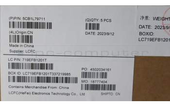 Lenovo 5CB1L79711 C-Cover with keyboard, UK English, Arctic Grey, UK