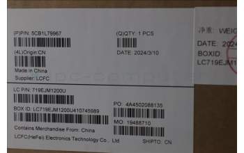 Lenovo 5CB1L79967 C-Abdeckung mit Tastatur, Belgisch, grau, Hintergrundbeleuchtung, GB