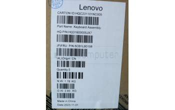 Lenovo 5CB1L80158 C-Abdeckung mit Tastatur, Deutsch, Aquamarinblau