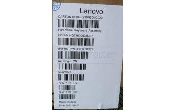 Lenovo 5CB1L80279 C-Cover with keyboard, French, Storm Grey, US