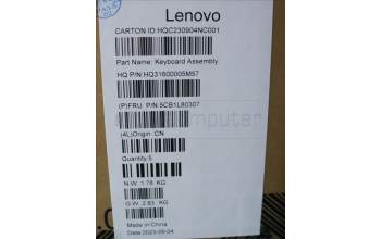 Lenovo 5CB1L80307 COVER Upper Case ASM_PORH82Y8STGY NPS