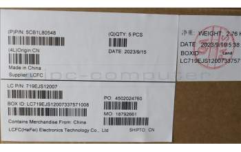 Lenovo 5CB1L80548 COVER Upper Case ASM_RUS L83AA MG