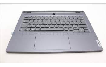 Lenovo 5CB1L83668 C-Cover with keyboard, Belgian, Slate Grey, Backlight, Fingerprint, UK