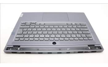 Lenovo 5CB1L83668 C-Cover with keyboard, Belgian, Slate Grey, Backlight, Fingerprint, UK