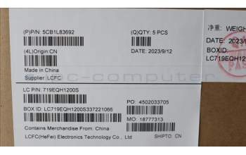 Lenovo 5CB1L83692 C-Abdeckung mit Tastatur, Slowenisch, Schiefergrau, Hintergrundbeleuchtung, Fingerabdruck