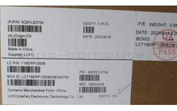 Lenovo 5CB1L83704 COVER Upper Case ASM_ENG_L83AG