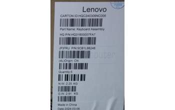Lenovo 5CB1L88248 COVER Upper Case ASM_RUS_H 83E0_NFP_MIGY