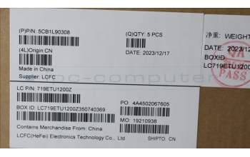 Lenovo 5CB1L90308 C-Cover with keyboard, Italian, Arctic Grey, Backlight, Fingerprint, UK