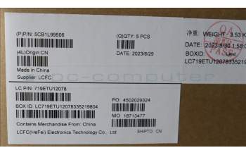 Lenovo 5CB1L99506 COVER Upper Case ASM_BEL L 83ERAG BL