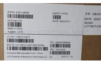 Lenovo 5CB1L99526 C-Cover with keyboard, Portuguese, Arctic Grey, Backlight, UK