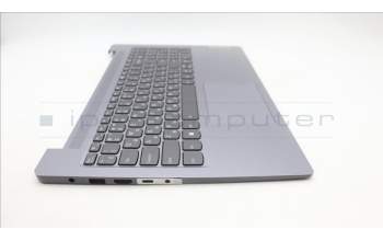 Lenovo 5CB1L99527 C-Cover with keyboard, Russian, Arctic Grey, Backlight, US