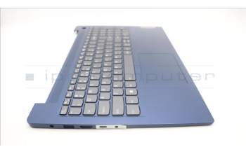 Lenovo 5CB1L99607 C-Cover with keyboard, US English Euro, Abyss Blue, Backlight, Fingerprint, US