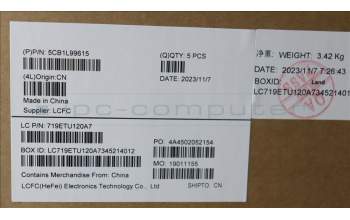 Lenovo 5CB1L99615 C-Cover with keyboard, Hungarian, Abyss Blue, Backlight, Fingerprint, UK