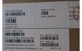 Lenovo 5CB1M03626 C-Cover with keyboard, UK English, Abyss Blue, Backlight, Fingerprint, UK