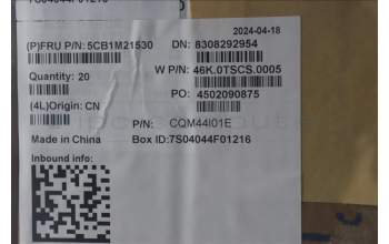 Lenovo 5CB1M21530 A-Cover, ASM, AL, 2.4T, 5M Camera, WLAN, BLANC