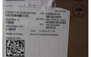 Lenovo 5CB1M21535 A-Cover, ASM, Plastic, 3.0T, RGB Camera, WLAN, COOK