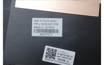 Lenovo 5CB1M21536 A-Cover, ASM, Plastic, 3.2T, 5M Camera, WLAN, COOK