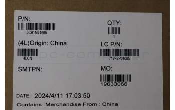 Lenovo 5CB1M21565 Cover LT4E1, A-Cover, CFRP_FHDT_BK