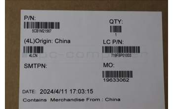 Lenovo 5CB1M21567 FRU A_COVER_CFRP_EP_BK_ASSY TORAY