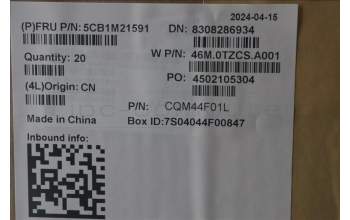 Lenovo 5CB1M21591 FRU A COVER, 2-in-1 2.4T BK FR3