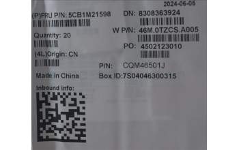 Lenovo 5CB1M21598 FRU C COVER, 2-in-1 N-WFC SG FR3