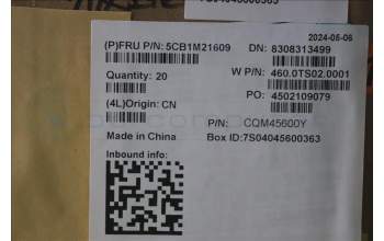 Lenovo 5CB1M21609 FRU DCOV,ASM,PC CF,WL,INTEL,BLANC