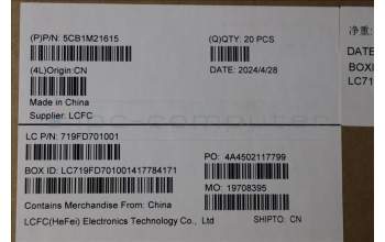 Lenovo 5CB1M21615 LT4E0, B-Cover, DUMMY_ASSY
