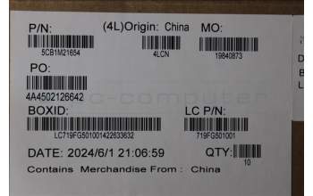 Lenovo 5CB1M21654 FRU COVER LT6E0_B_SHEET_MIC_ASSY