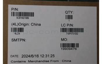 Lenovo 5CB1M21689 COVER FRU COVER LP630_B_COVER_RGB_ASSY