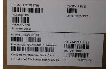 Lenovo 5CB1M21716 MTS40_D_COVER_WL_BK_ASSY