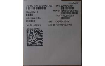 Lenovo 5CB1M21723 C-Cover ASM, No World Face Camera, Black, 500W Gen5