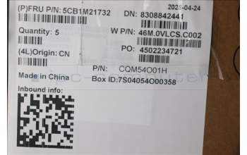 Lenovo 5CB1M21732 C-Cover ASM, No World Face Camera, TouchPad, WLAN ANT, Black, 300W Gen5