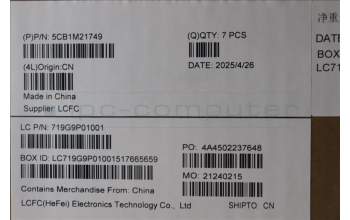 Lenovo 5CB1M21749 FRUCOVER ME630_D_COVER_PL_BK w/SCW