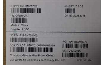 Lenovo 5CB1M21763 FRU COVER MT060_D_COVER_WLAN_ASSY