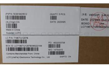 Lenovo 5CB1M23512 COVER Upper Case ASM_ITA L 83ERAGFP NBL