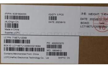 Lenovo 5CB1M24333 COVER Upper Case ASM_ENG L 83ERAG NBL