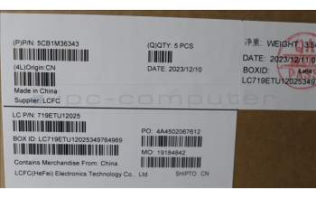 Lenovo 5CB1M36343 COVER UpperCaseASM_EUROENGL83ERAGNBL