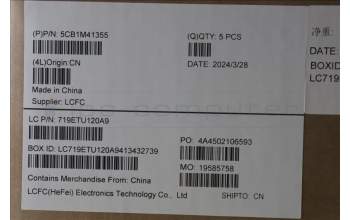 Lenovo 5CB1M41355 C-Cover with keyboard, Switzerland, Frost Blue, Non-Backlight, UK