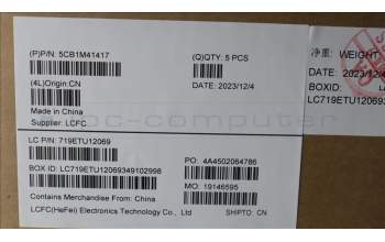 Lenovo 5CB1M41417 C-Cover with keyboard, Switzerland, Abyss Blue, Non-Backlight, UK