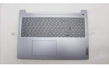 Lenovo 5CB1M45200 C-Cover with keyboard, Belgian, Arctic Grey, Backlight, Fingerprint, UK