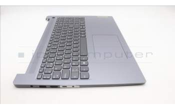 Lenovo 5CB1M45200 C-Cover with keyboard, Belgian, Arctic Grey, Backlight, Fingerprint, UK